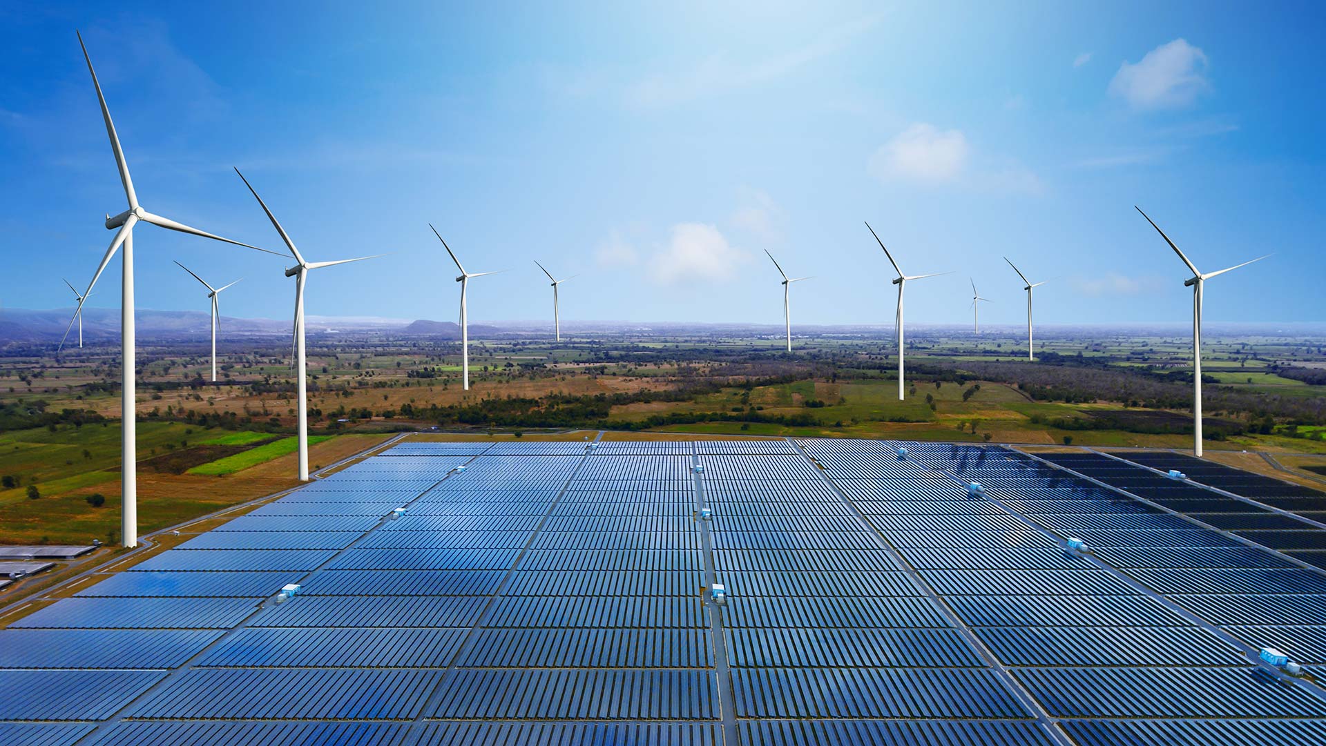Solar and Wind Farm